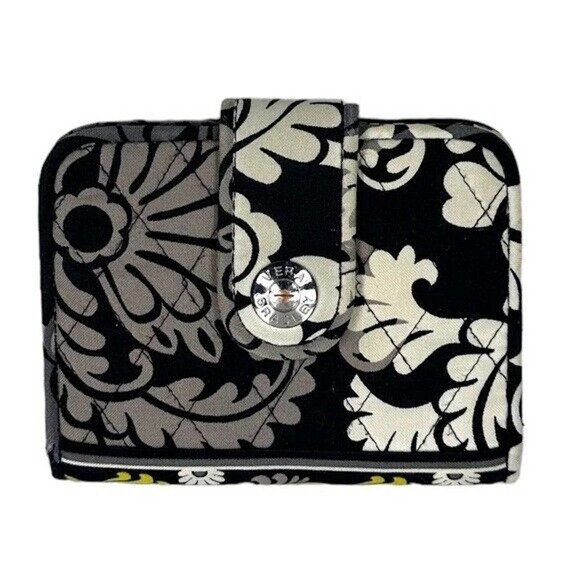 Vera Bradley Baroque Snappy Wallet Medium Snap Slim Bi-Fold Organizer With Wear - Picture 1 of 13